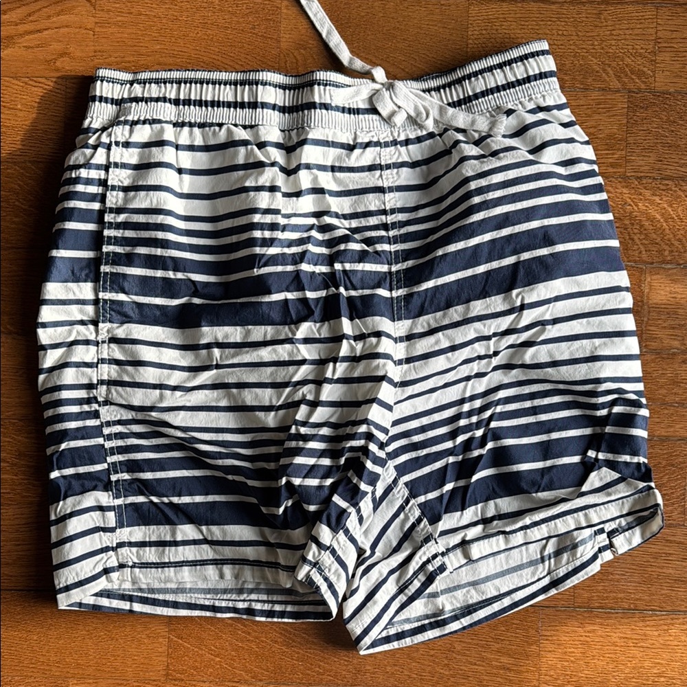 Striped Navy and White Shorts